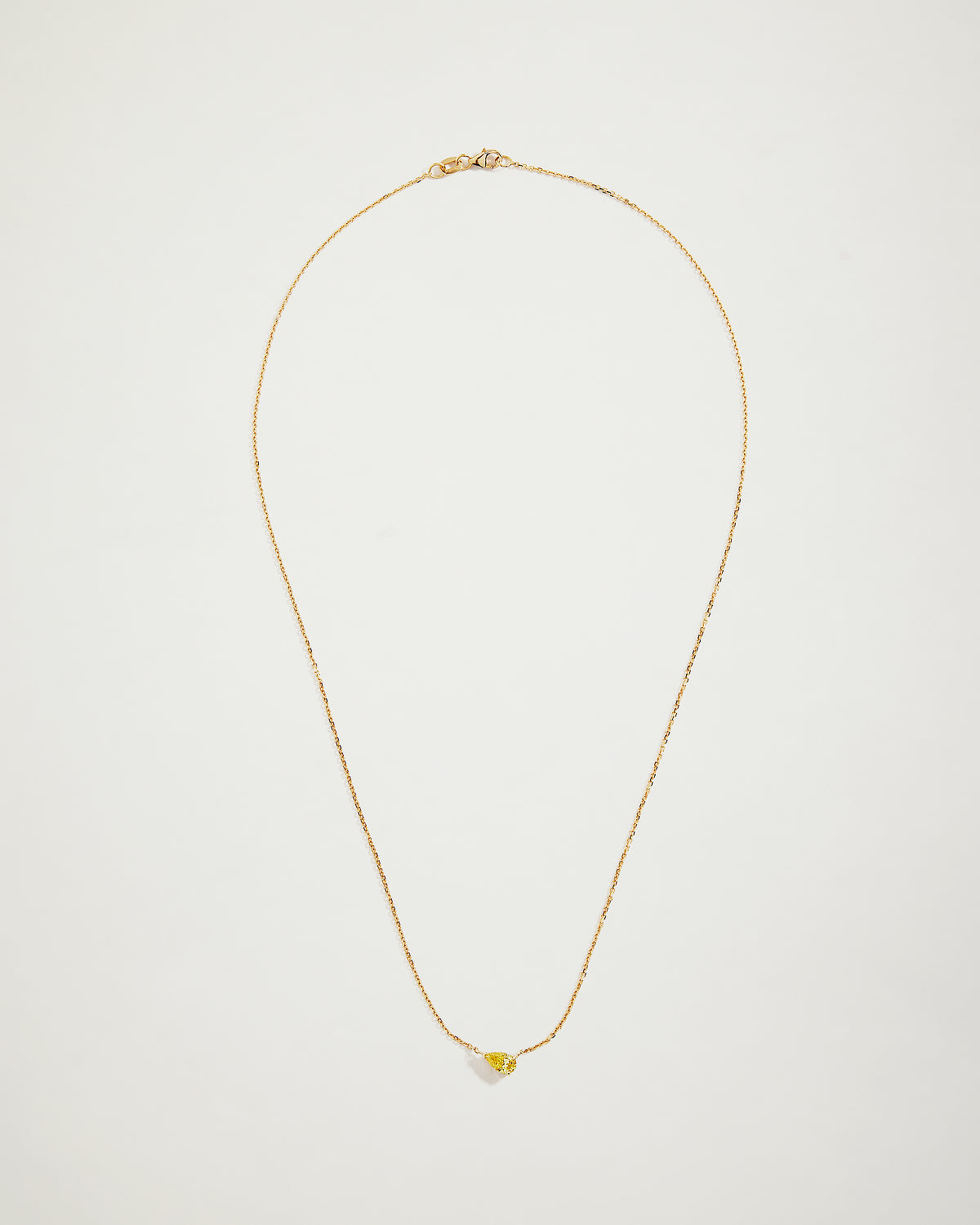 My Love, Yellow Pear Diamond Necklace