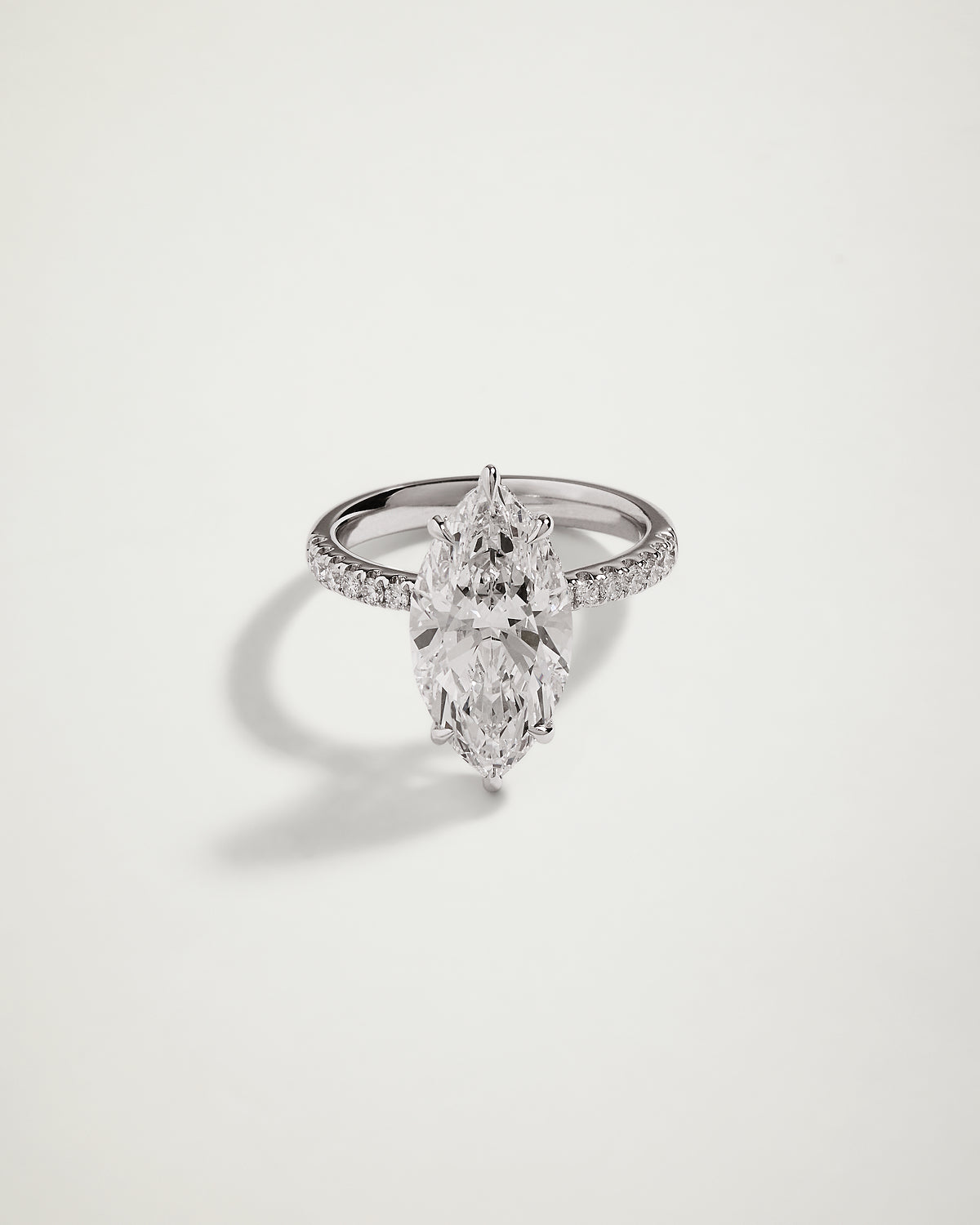 Marquise Solitaire Engagement Ring, WG