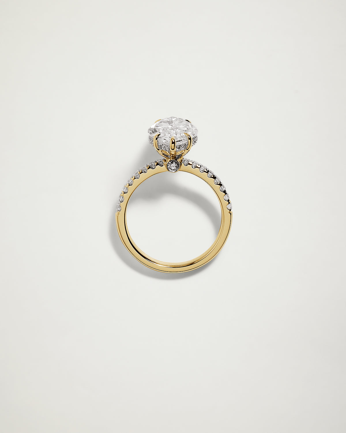 Marquise Solitaire Engagement Ring, YG