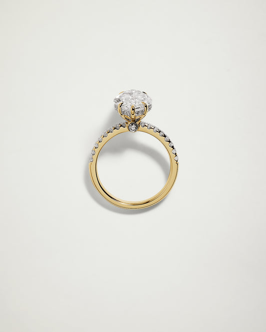 Marquise Solitaire Engagement Ring, YG