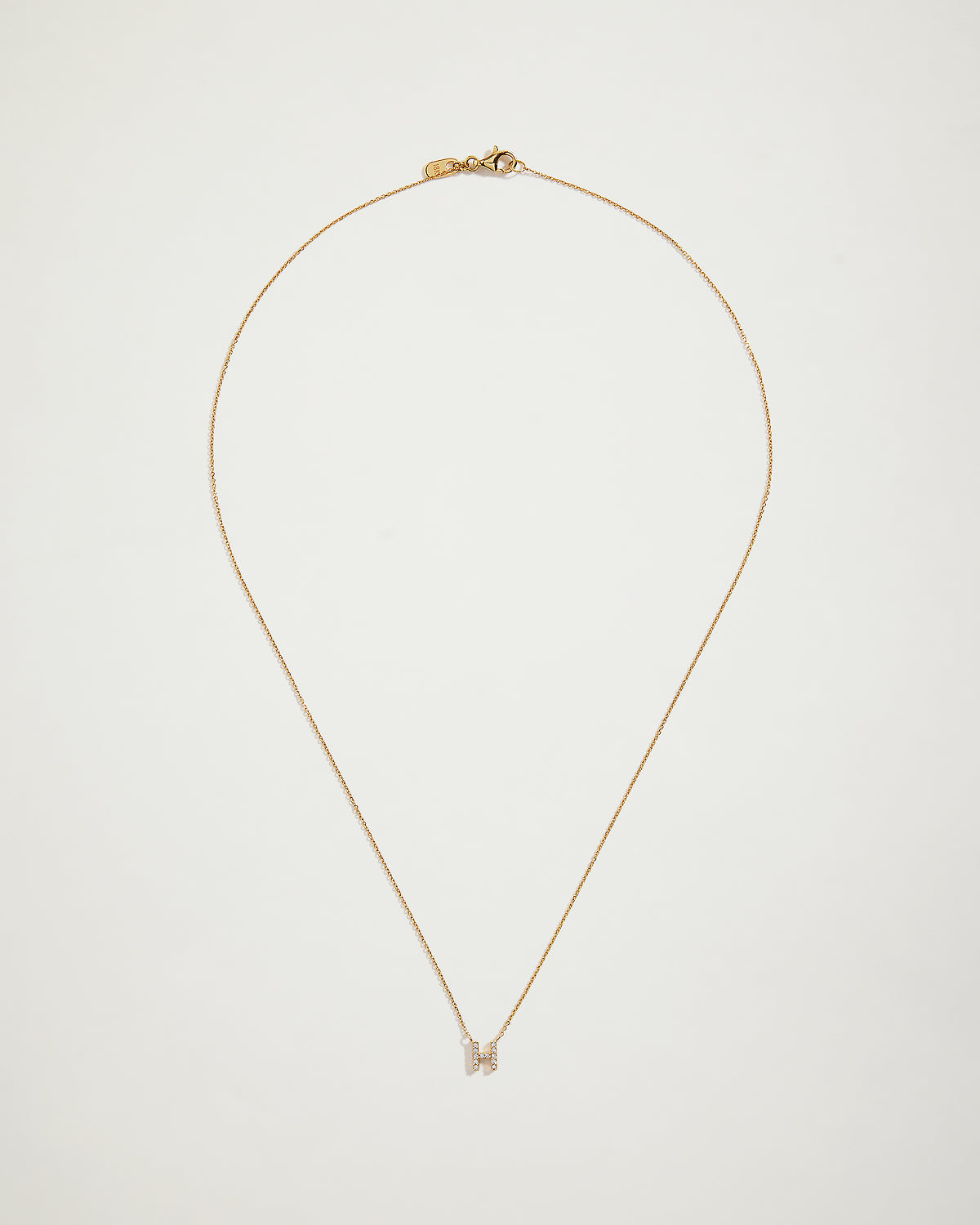 Petite Diamond Letter 'H' Necklace