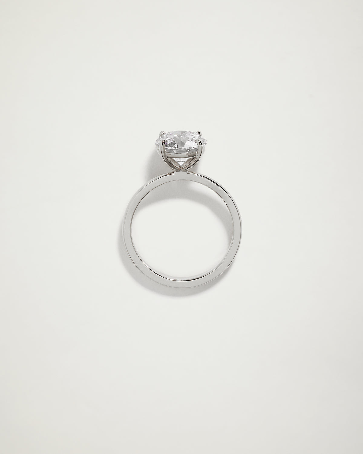Round Brilliant Cut Engagement Ring, WG