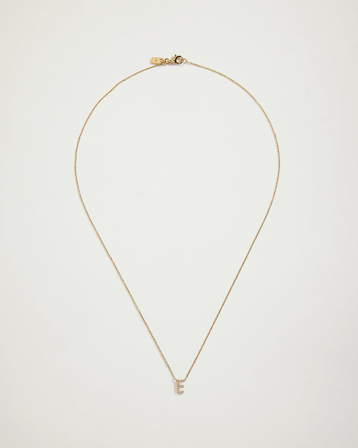 Diamond E Petite Initial Necklace