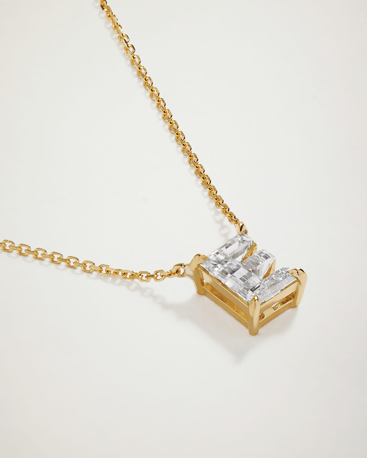 My Love, Diamond Letter 'E' Necklace