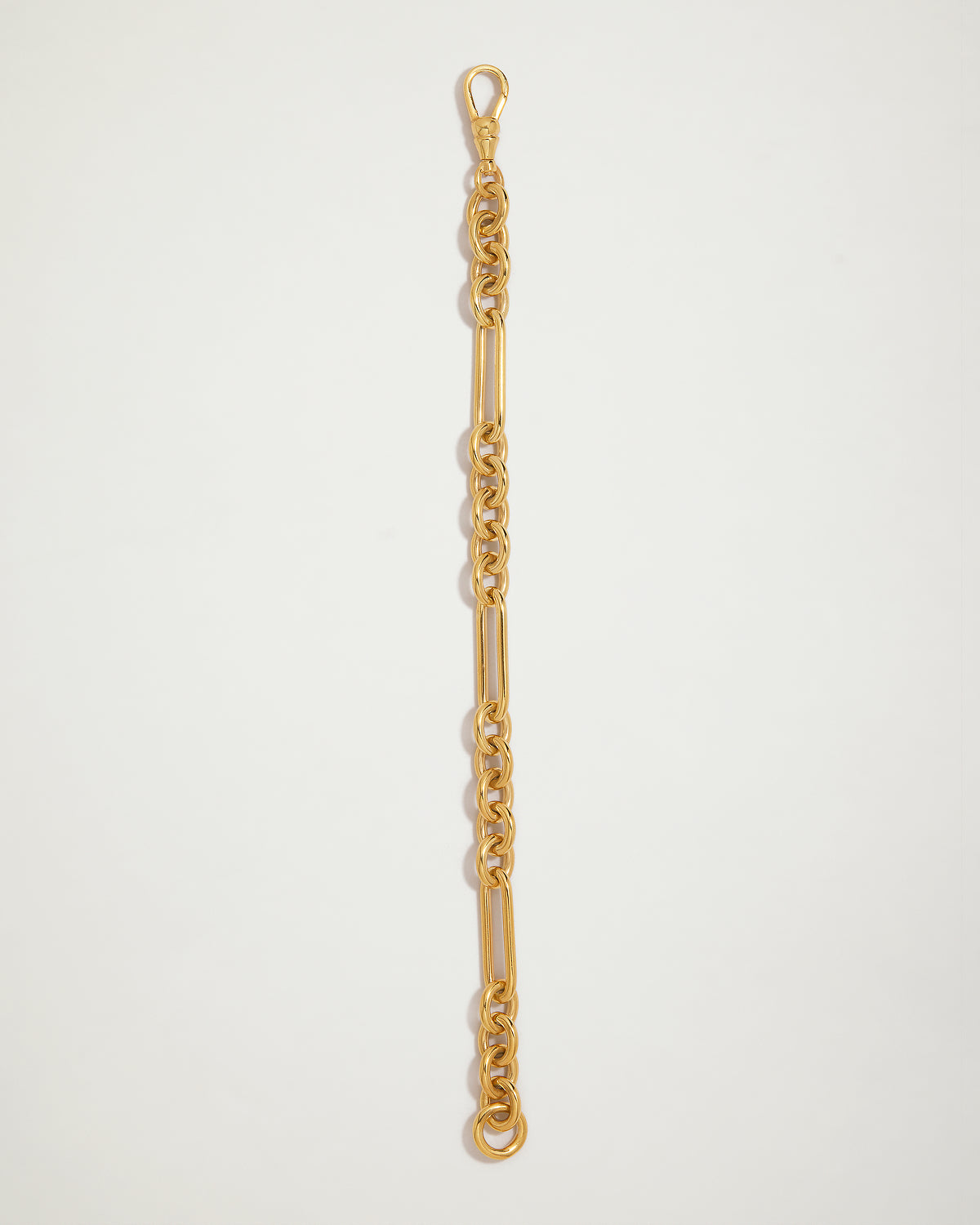 The Signature Stack Heirloom Paperclip Figaro Bracelet, YG