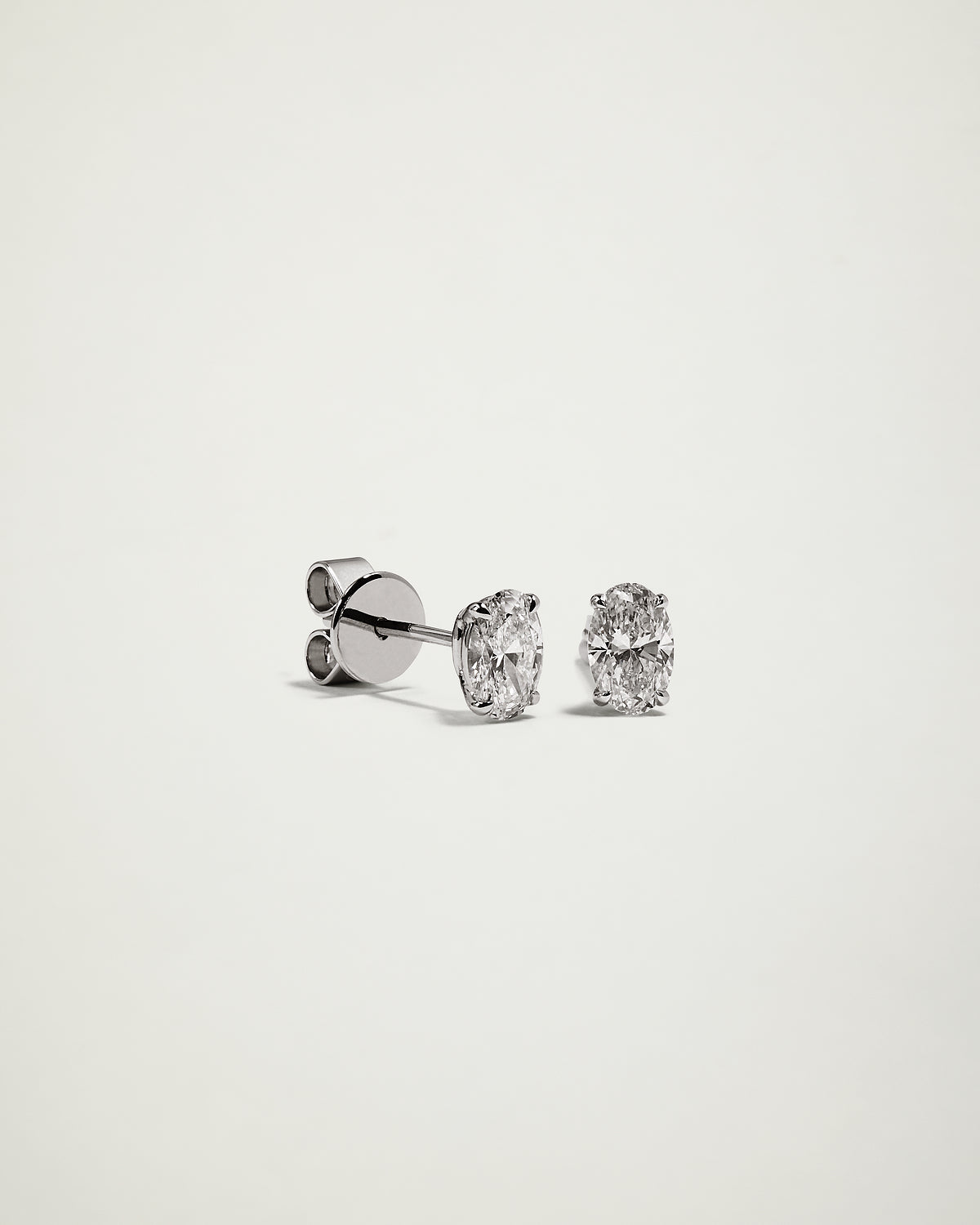 My Love Oval Diamond Studs 0.5ct, WG