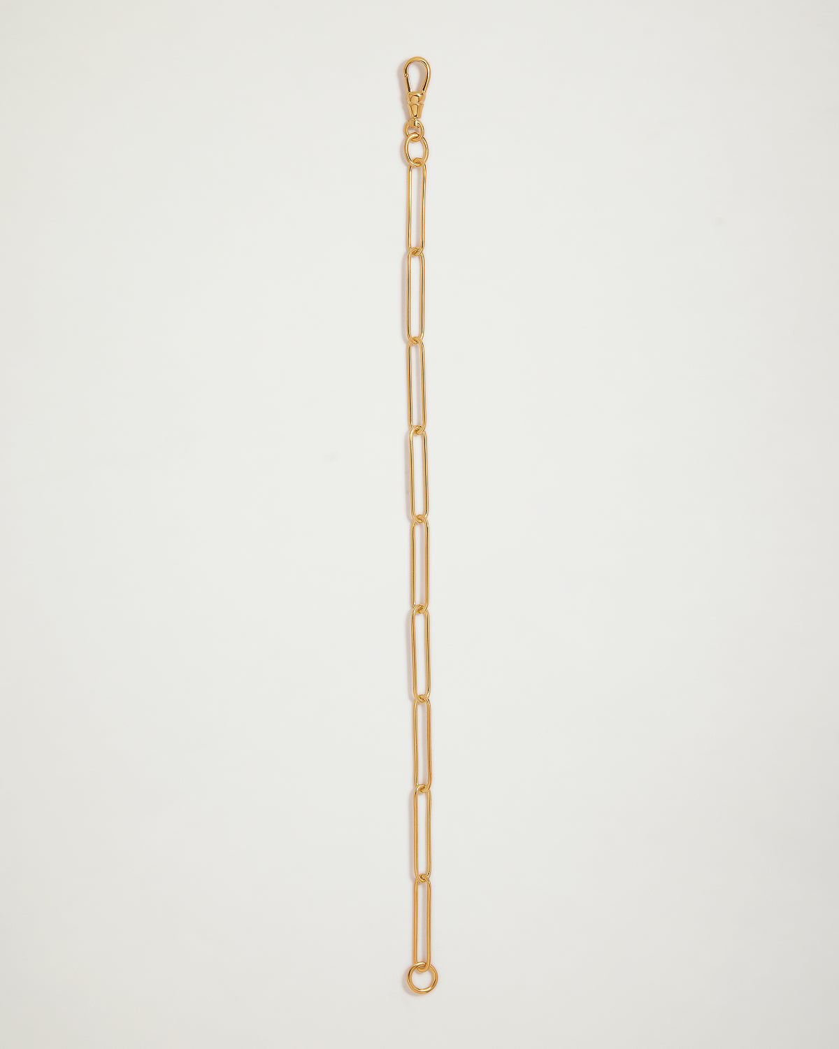 Signature Stack Paperclip Long Love Bracelet, YG