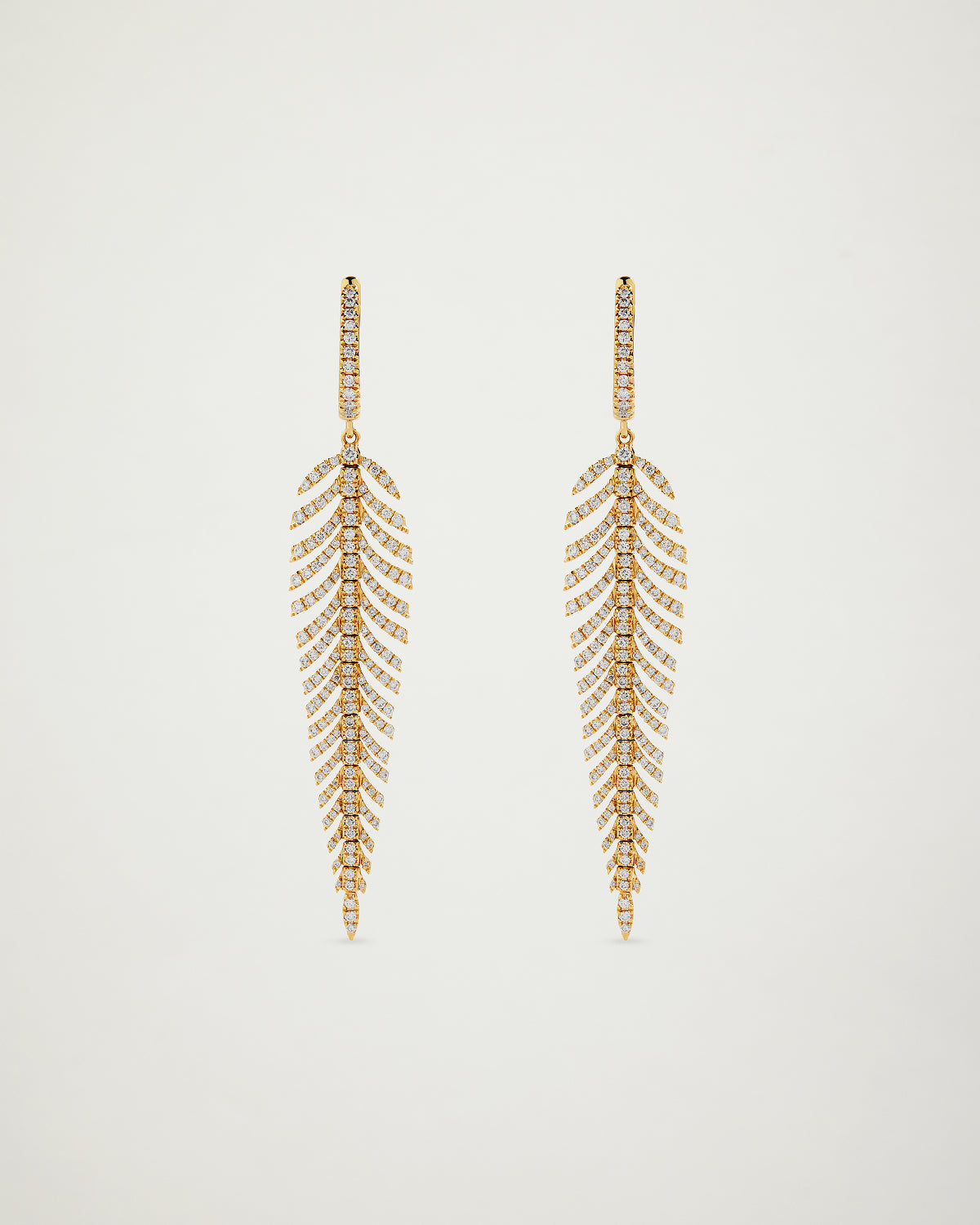 Gold Feather Earrings