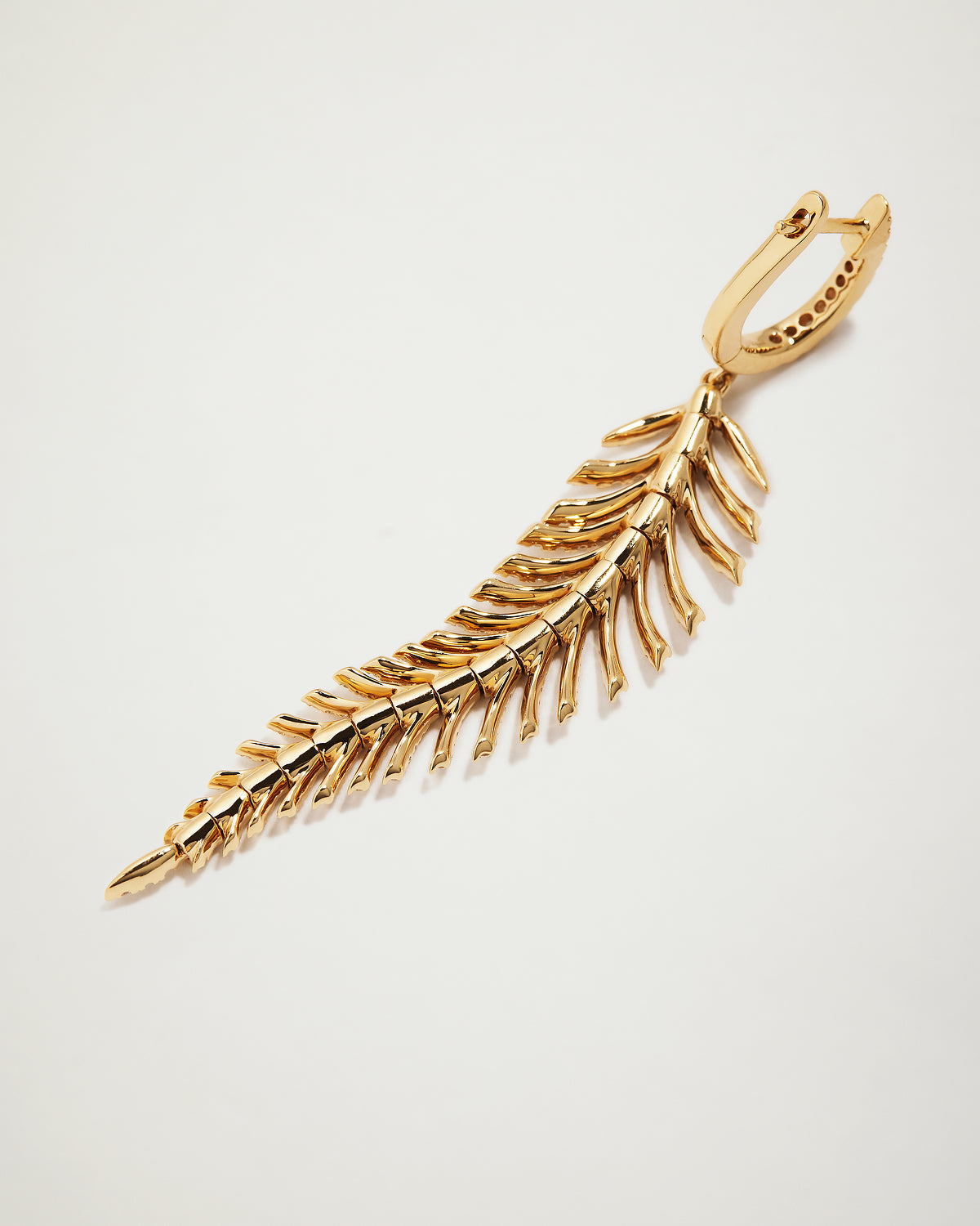 Gold Feather Earrings