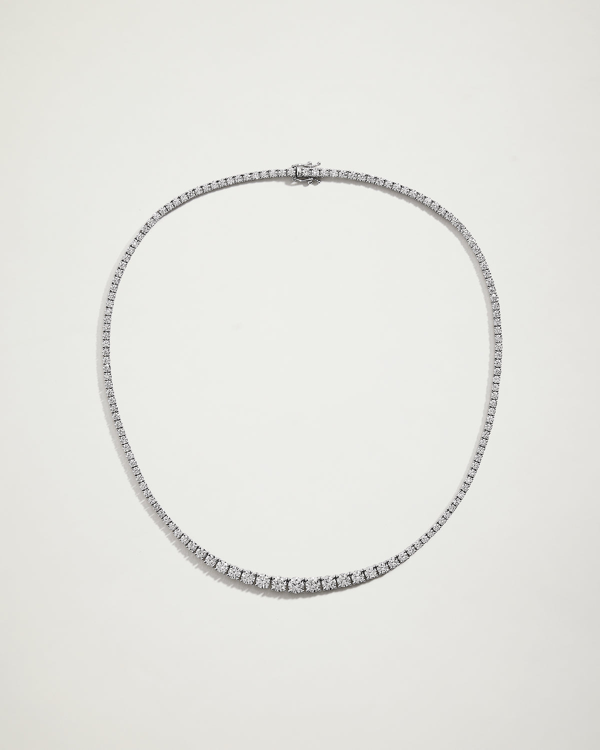 Kelly Graduated Diamond Tennis Necklace, 12.56ct