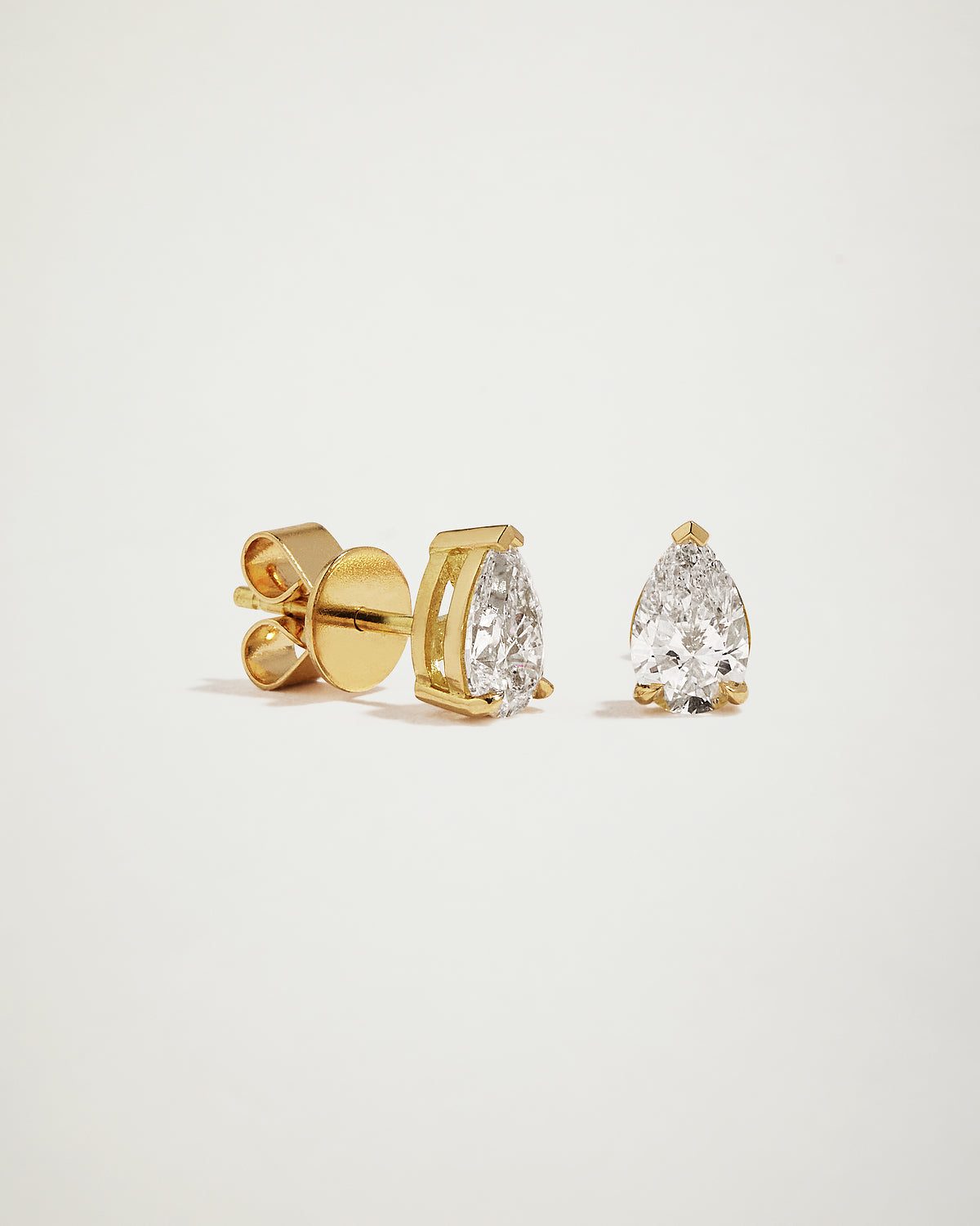 My Love Pear Diamond Studs, 0.50ct YG