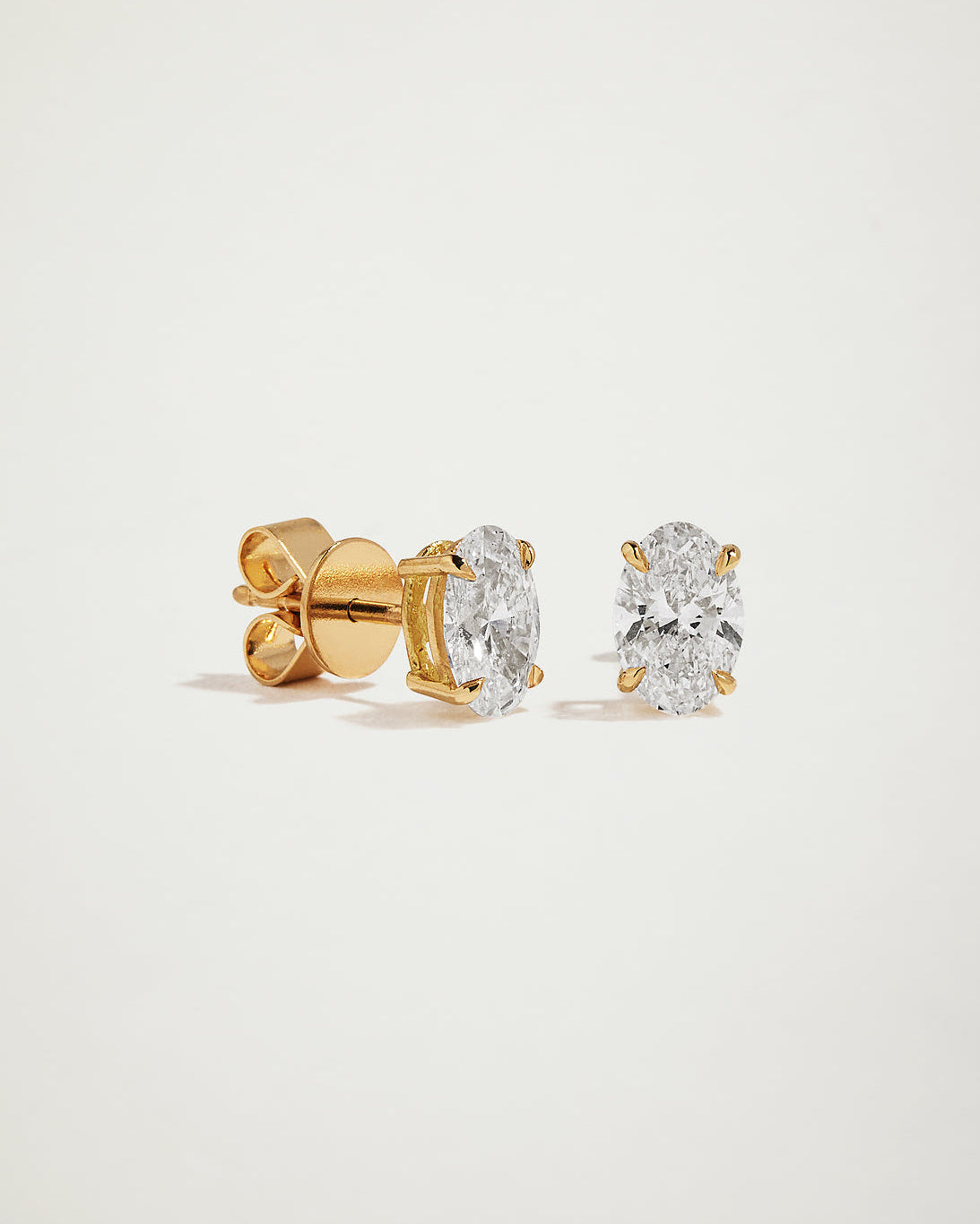 My Love, Oval Diamond Studs, YG