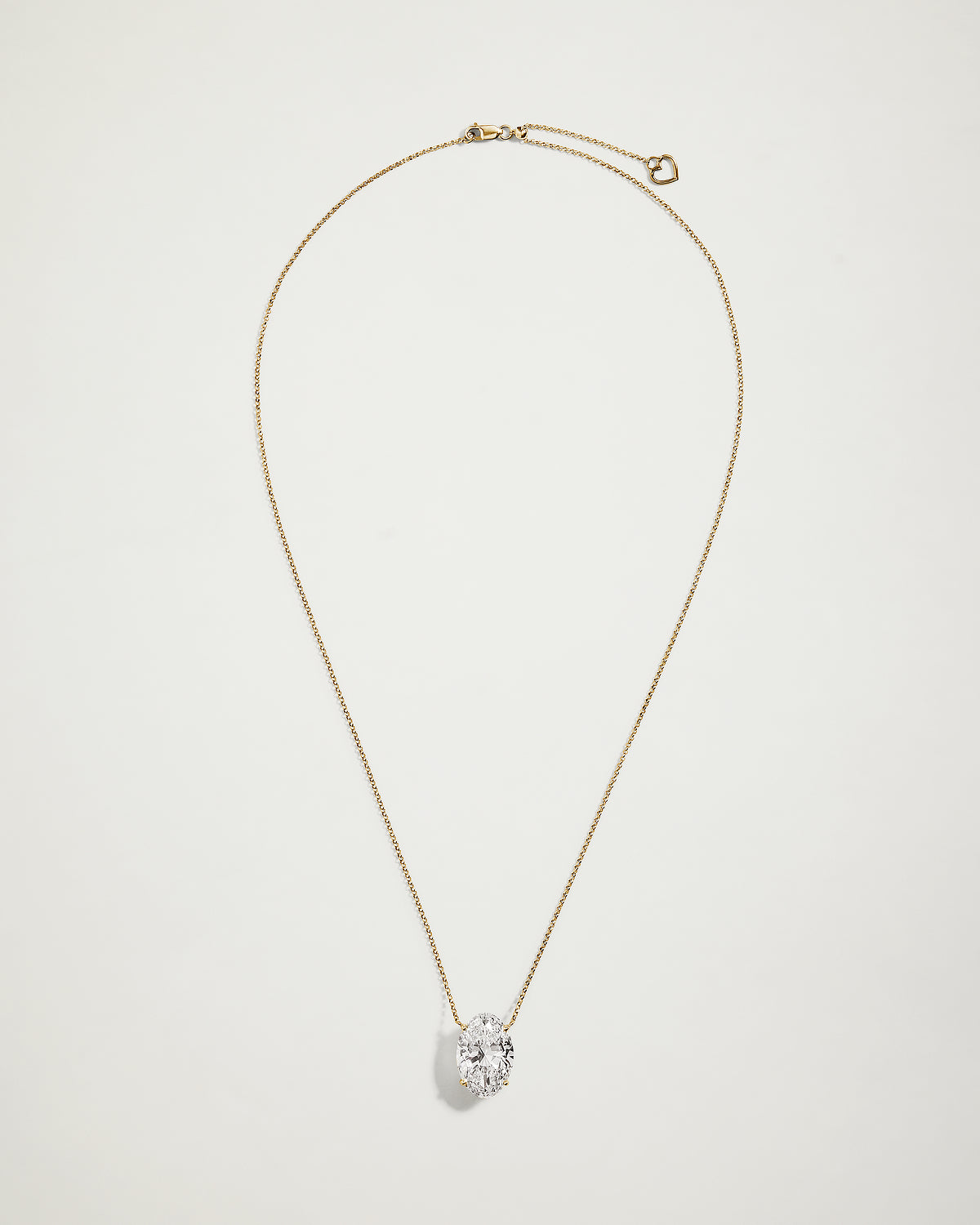 "My Love" Oval Natural Diamond Necklace, 11ct, WG