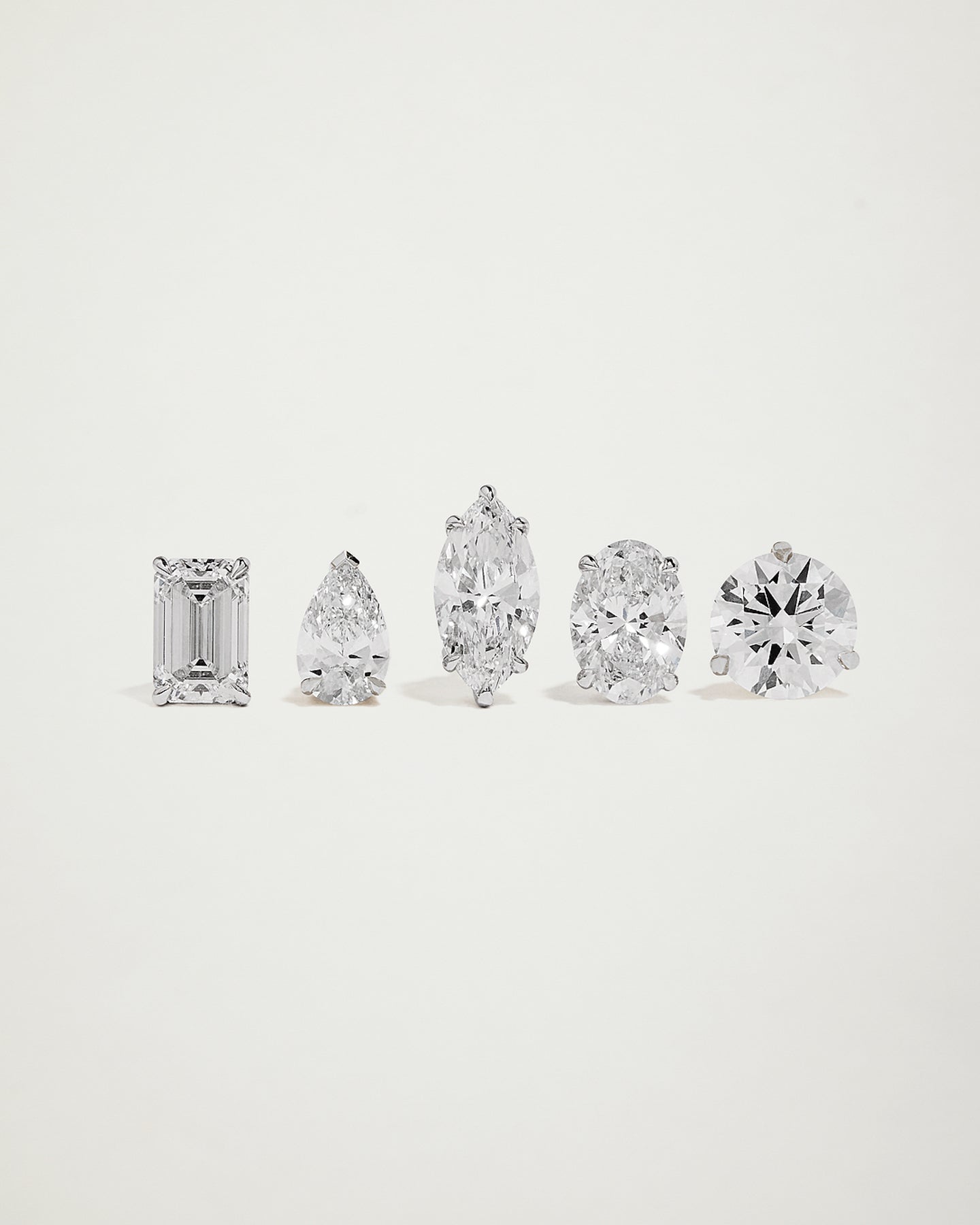 My Love Pear Diamond Studs, 0.75ct WG