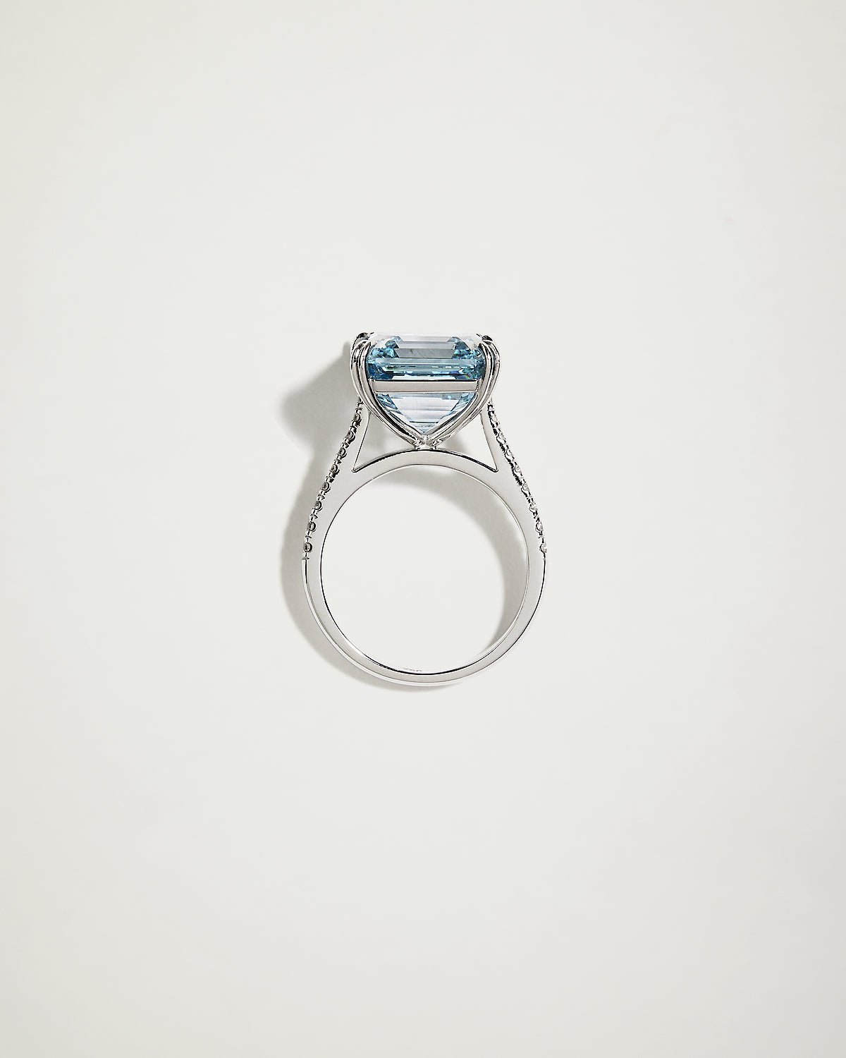 Blue Asscher Ring